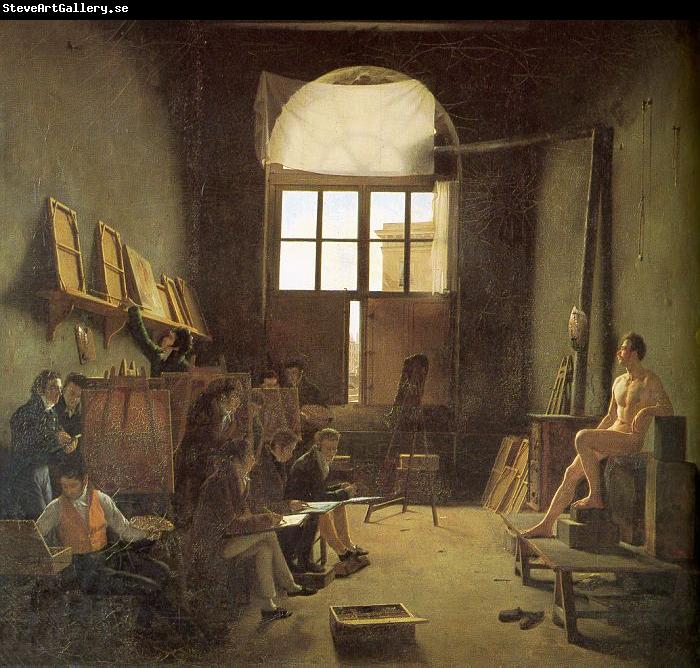 Leon-Matthieu Cochereau Interior of the Studio of David